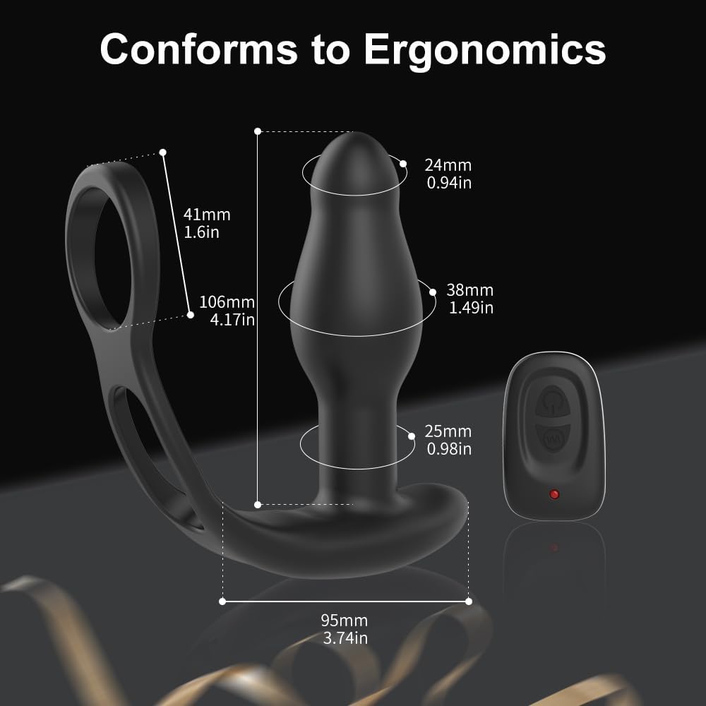 LEVETT Anal Plug Vibrator with Remote Control