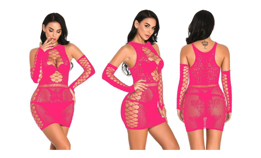 Black Lace Nightdress Costume