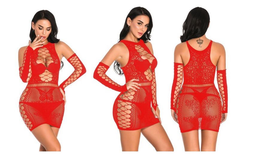 Black Lace Nightdress Costume
