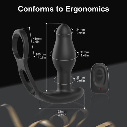 LEVETT Anal Plug Vibrator with Remote Control