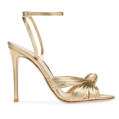 Light Gold Slim High Heel Banquet Party Shoes