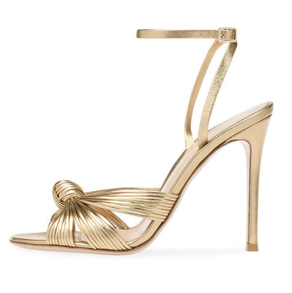 Light Gold Slim High Heel Banquet Party Shoes