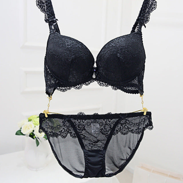 Lace Set Push up Bra And Panty