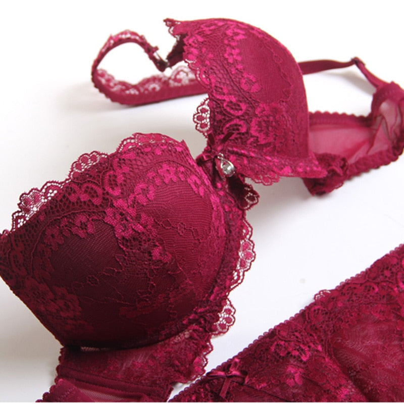 Lace Set Push up Bra And Panty