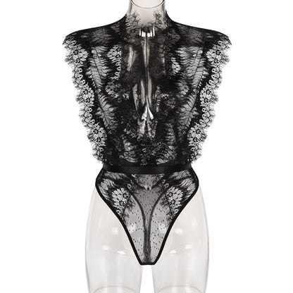 Lace stitching deep V Lingerie